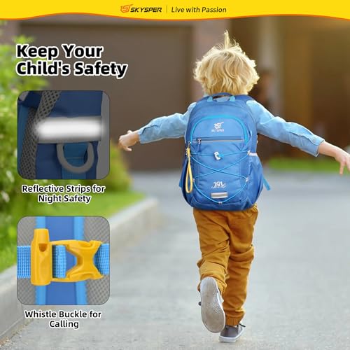 SKYSPER Kids Backpack 18L Children School Bag Child Boy Girl Pack Ages 4-8 for Traveling Day Trips Classes(Blue) - color: Blue, size: Medium