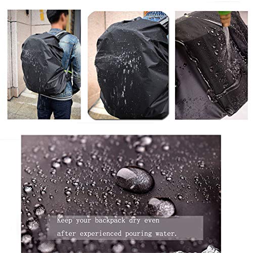 Waterproof Backpack Rain Nylon Cover, Durable Elastic Adjustable Water Resist Cover for Camping,Hiking,Climbing,30-40L - color: Blue