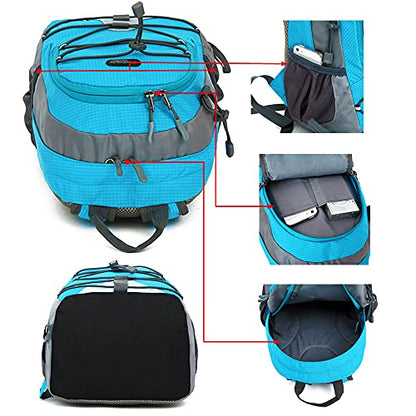 Bseash 10L Small Hiking Backpack for Kids Ages 3-6 Girls Boys Under 4 feet - color: Light Blue