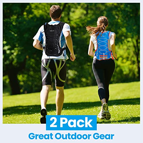 2 Set Hydration Backpack with 2L Water Bladder, Hydration Pack with Hydration Bladder Hiking Running Cycling Biking Water Backpack Pack for Men and Women