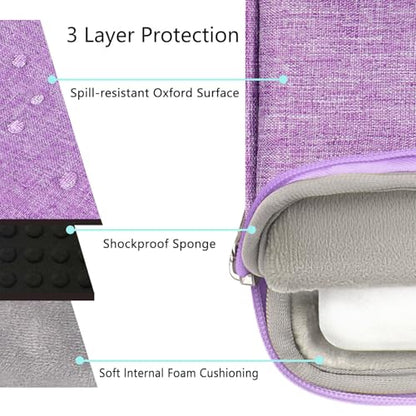 Voova Laptop Sleeve Carrying Case 13 13.6 Inch Compatible with MacBook Air 13 M1/M2/M3/M4, MacBook Pro 13/14, IPad Pro 13, Waterproof Slim Computer Cover Bag, Lavender - color: Lavender, size: 12.6-13.6 Inch
