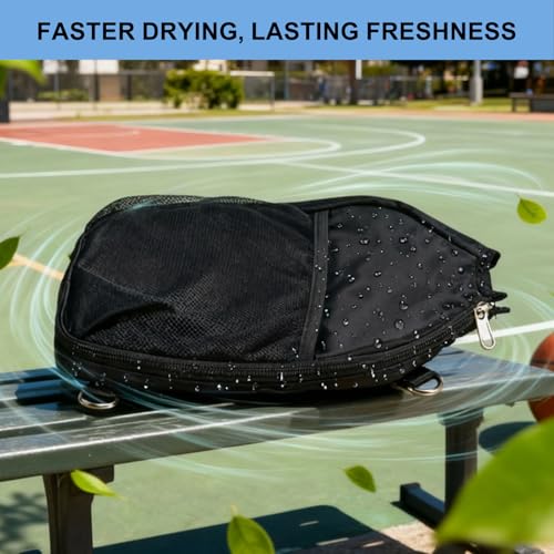 LAKE OF FIRE Pickleball Paddle Cover Crossbody Bag with Adjustable Strap Pickle ball Sling Bag Lightweight Pickleball Gifts for Men and Women - color: Black