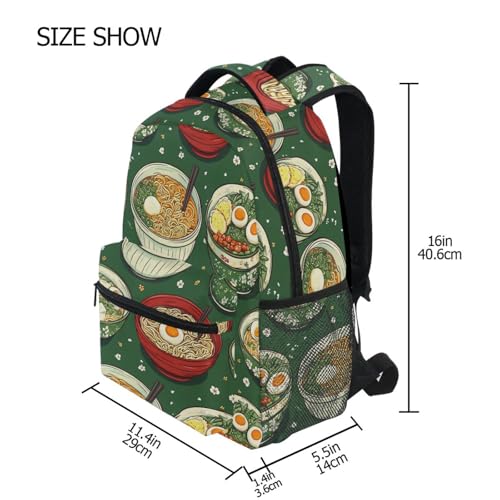 Laptop Backpack for Unisex Adult Fashion Laptop Bag with Chest Strap Gift Men & Women Instant Noodles Cute Style - color: Multicolor06