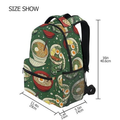 Laptop Backpack for Unisex Adult Fashion Laptop Bag with Chest Strap Gift Men & Women Instant Noodles Cute Style - color: Multicolor06