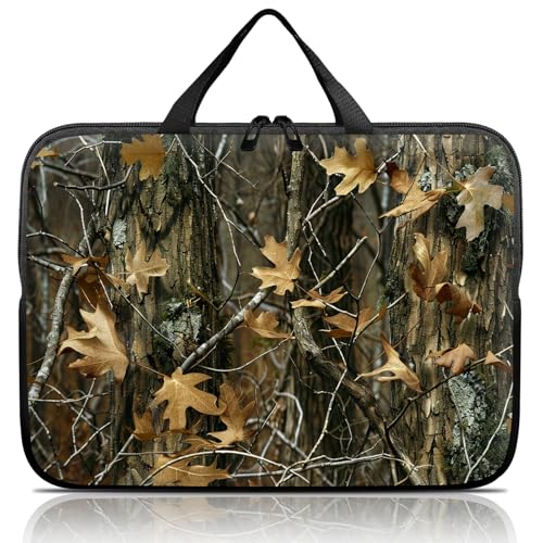 14 15 15.4 15.6 inch Laptop Handle Bag Computer Bag, Pouch Holder Notebook Sleeve Cover Soft Case Compatible for Dell,Lenovo,Toshiba HP, Asus Notebook-Oak Maple Leaf - color: Oak Maple Leaf