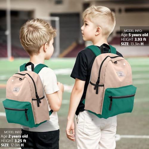 atgark Toddler Backpack for Boys 2-5: Preschool Kindergarten 13" Daycare Backpacks Fit A4 Folder - color: Desert Oasis, style: Ages 2-5 (13" H Fit A4 Folder)