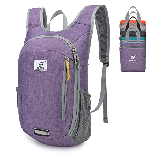 SKYSPER Small Daypack 10L Hiking Backpack Packable Lightweight Travel Day Pack for Women Men - color: Purple, size: 10l
