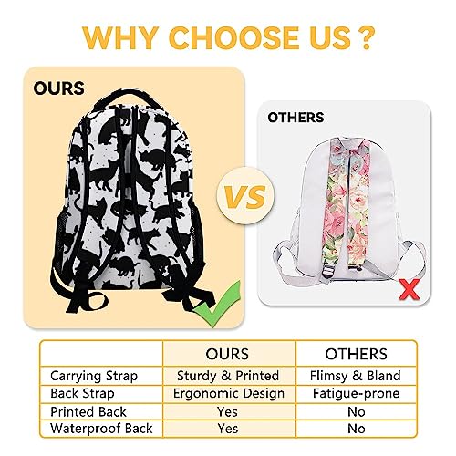 Cat Backpack with Lunch Box and Pencil Case, 16 Inch Cat Theme Bookbag with Adjustable Straps, Durable, Lightweight, Large Capacity, School Backpack for Girls Women - color: Color-3-2