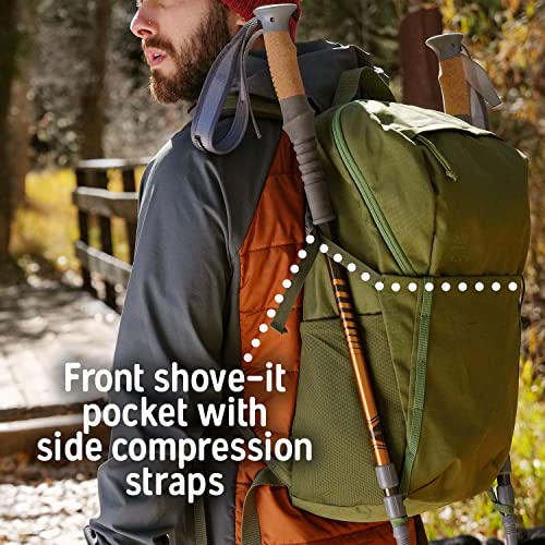 Kelty Asher Backpack, Daypack to Multi-Day Backpacking Capacity, Hiking, Lightweight Travel Pack, Internal Frame (24L Moss) - color: Winter Moss/Dill, size: 24L