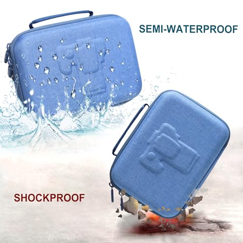 Camera Case Bag Compatible with Canon EOS Rebel T7/R50/R6 Mark II/R100/R50 V/T6/R8/R10/R5 Mark II/RP/R7/5D Mark IV/SL3/R5/T100 DSLR Camera, Len and Tripod with 4 Dividers and Shoulder Strap, Blue - color: Blue, size: Small