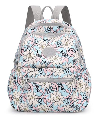 Pealwel Mini Backpack Purse for Women,Small Nylon backpacks for Ladies Backpacks Women Anti Theft Travel Bag (Vine flower) - color: Vine Flower