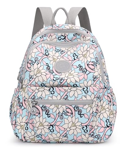 Pealwel Mini Backpack Purse for Women,Small Nylon backpacks for Ladies Backpacks Women Anti Theft Travel Bag (Vine flower) - color: Vine Flower