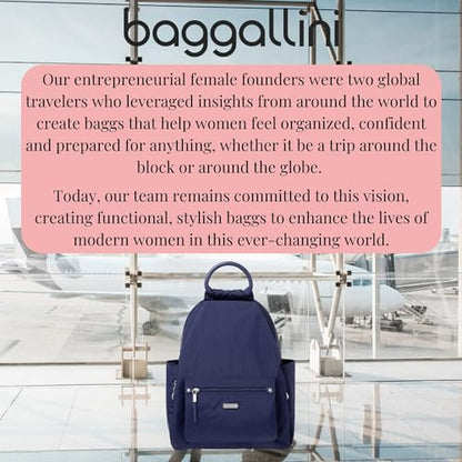Baggallini Womens With Rfid Phone Wristlet All Day Backpack, Navy, One Size US - color: Navy