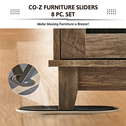 CO-Z Large Furniture Sliders - 8 Pack, 6" x 9 1/2" Oval Reusable Furniture Sliders for Carpet, Heavy-Duty Furniture Gliders Movers for Hardwood Floors, Plastic Moving Pads for Heavy Furniture - size: 9 1/2" Oval-8 Pack