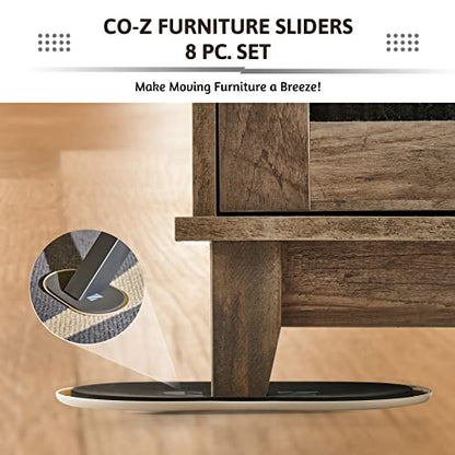 CO-Z Large Furniture Sliders - 8 Pack, 6" x 9 1/2" Oval Reusable Furniture Sliders for Carpet, Heavy-Duty Furniture Gliders Movers for Hardwood Floors, Plastic Moving Pads for Heavy Furniture - size: 9 1/2" Oval-8 Pack