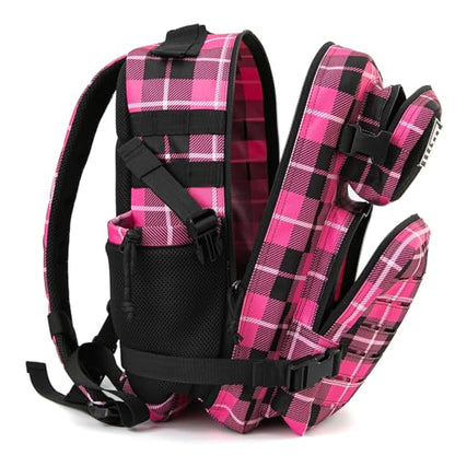QT&QY 25L/45L Military Tactical Backpack For Men Molle Daypack 3 Day Bug Out Bag Hiking Rucksack With Bottle Holder - color: 25l Rose Plaid