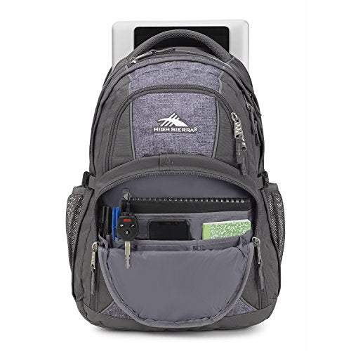 High Sierra Swerve Laptop Backpack, Slate/Woolly Weave, One Size - color: Slate/Woolly Weave