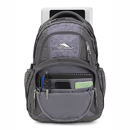 High Sierra Swerve Laptop Backpack, Slate/Woolly Weave, One Size - color: Slate/Woolly Weave