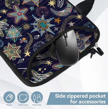 RICHEN 10 inch Messenger Bag Carrying Case with Handle Accessory Pocket Fits 7 to 10-Inch Laptops/Notebook/Kids Tablet (7-10.2 inch, Stars) - color: Stars, size: 7-10.2 inch
