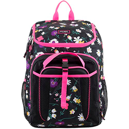 FUEL Top Loader Teens Student Water Resistant Backpack Set Lunch Bookbag Bag Soft Reusable Insulated Cooler Lunch Box Thermal Travel Office Lunch Bag, Floral - color: Floral