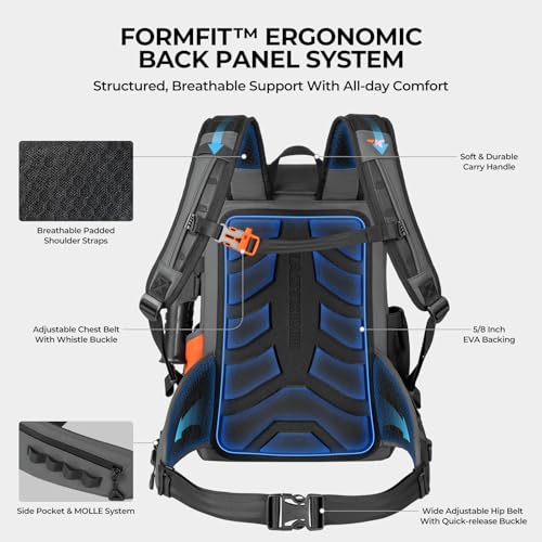 KastKing All Weather Fishing Tackle Backpack with 4 Waterproof Tackle Boxes & Removable Rod Holders,Waterproof ArmorShield Fabric Fishing Bag Storage Fishing Gear - color: A: Grey（With 4 Waterproof Tackle Boxes）