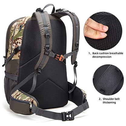 SPEEDPARK Hiking Backpack 40L Waterproof Hiking Daypack with Rain Cover, Outdoor Trekking Travel Backpacks for Men Women - color: C Acu