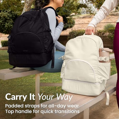 Bentgo 2-in-1 Adult Backpack & Insulated Lunch Bag - color: Bone
