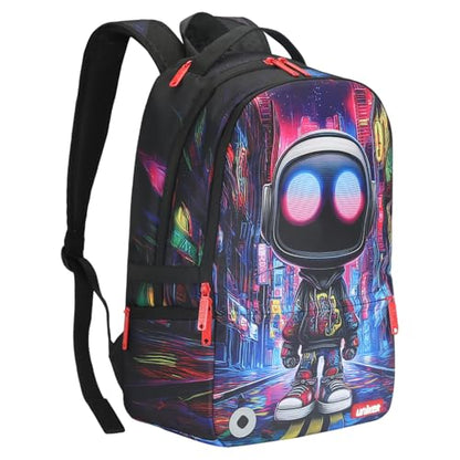 Graffiti Backpack, Designer Laptop Backpack for 15.6 Inch Work,Water Resistant Backpack Computer Bag (CyberBot) - color: Cyberbot