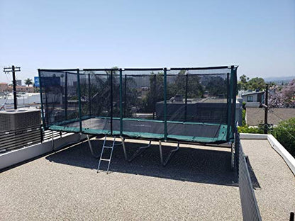 Happy Trampoline Pro Rectangle Trampoline - Heavy Duty 750lbs Jumping Capacity With Net Enclosure - Large Commercial Grade Rectangular Outdoor for Backyard Gymnastics - size: 10 X 23 Ft, style: 10X23 Rectangle