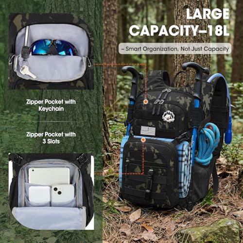 RAINSMORE Lightweight Running Hydration Backpack with 2L Water Bladder | Insulated Military Daypack Waterproof Hiking Pack Comfortable & Durable Tactical Chest Rig Men Women Cycling Vest