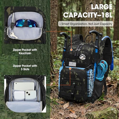 RAINSMORE Lightweight Running Hydration Backpack with 2L Water Bladder | Insulated Military Daypack Waterproof Hiking Pack Comfortable & Durable Tactical Chest Rig Men Women Cycling Vest