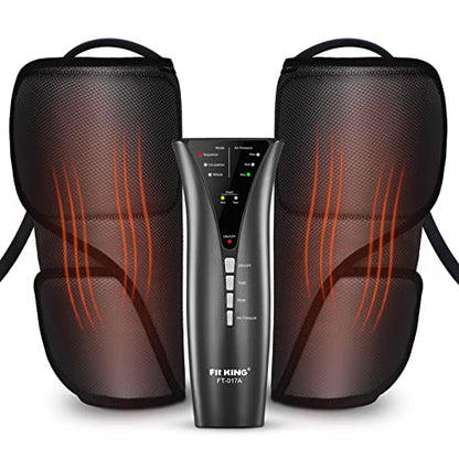 FIT KING Air Compression Leg Massager with Heat - Great Gift for Wife Mom Dad
