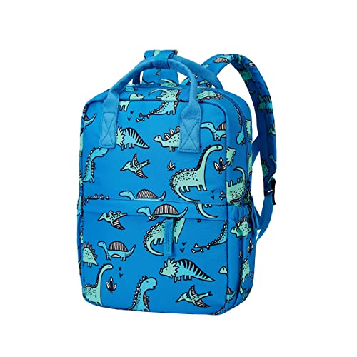 Cute Preschool Backpack Toddler School Book Bag for Girls Boys Kids Kindergarten Nursery Travel Bag with Chest Strap(12inch, Blue Dinosaur) - color: Blue Dinosaur, size: 12inch