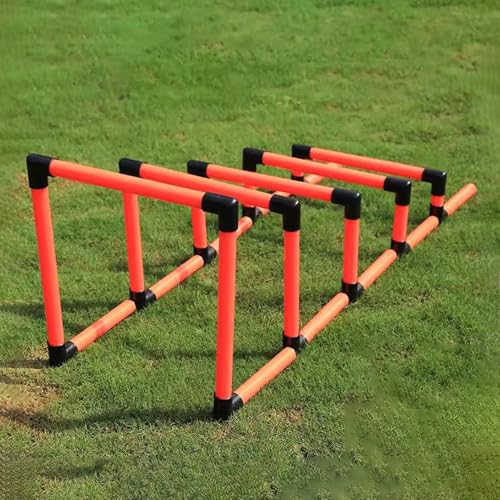 Pcs Different Heights Speed Agility Hurdles, Soccer Obstacle Hurdles Training Equipment, Portable Athletes Mini Hurdles Trainer, Sport Speed Hurdles(Red)