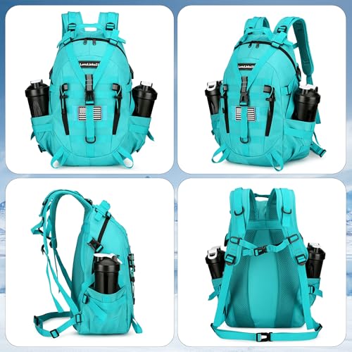 Lovelinks21 25L Tactical Backpack Hiking Daypacks Outdoor Military Molle Bag EDC Rucksack Motorcycle Backpack for Camping - color: Lake Blue