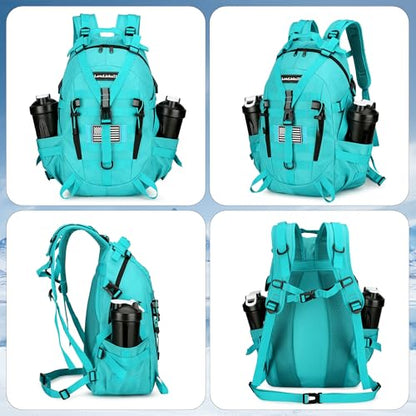 Lovelinks21 25L Tactical Backpack Hiking Daypacks Outdoor Military Molle Bag EDC Rucksack Motorcycle Backpack for Camping - color: Lake Blue