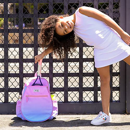Ame & Lulu Kids Big Love Tennis Backpack - color: Pink & Blue Sorbet