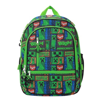 BIOWORLD Unisex Kid Minecraft Backpack Set (Little Kid/Big Kid) Green 1 Onesize - color: ['Green 1']