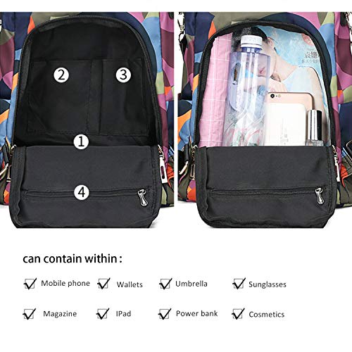Freie Liebe Anti-theft Backpack Nylon BackPacks Handbags for Women Travel Rucksack Lightweight Shoulder Bags