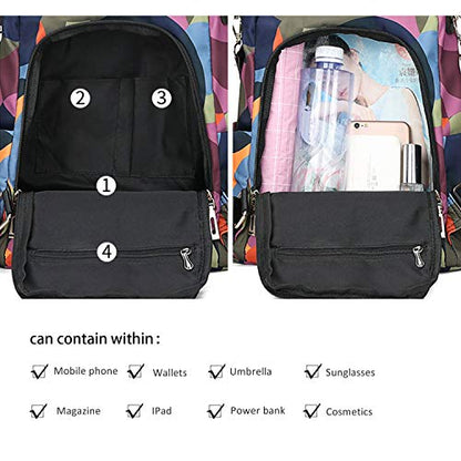 Freie Liebe Anti-theft Backpack Nylon BackPacks Handbags for Women Travel Rucksack Lightweight Shoulder Bags