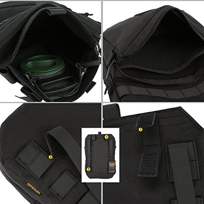 EXCELLENT ELITE SPANKER Tactical MOLLE Hydration Pack for 3L Hydration Water Bladder Molle Vest Accessory - color: Black