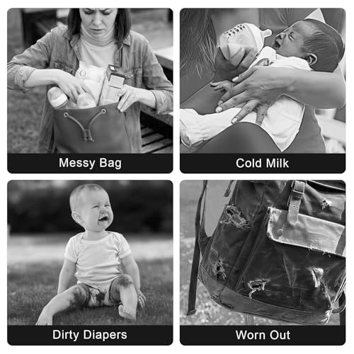 Diaper Bag Backpack, Large Capacity Baby Bag with Waterproof Changing Pad, Wet/Dry Pocket, Insulated Bottle Pockets, Stroller Straps and Luggage Sleeve, Unisex for Mom and Dad, 27L Grey - color: Grey, size: Large