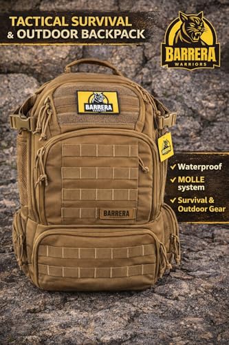 Tactical Backpack 50L, Military MOLLE Backpack, Large Capacity 3 Day Assault Pack, Heavy Duty Water Resistant Rucksack for Hiking, Camping, Travel, Survival, Bug Out Bag (Coyote Brown) - color: Coyote Brown, size: 50 L