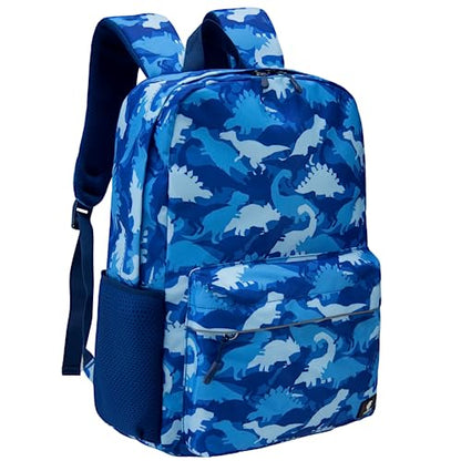 Fenrici Dinosaur Backpack for Boys, Kids, Boys' Backpack for School, Kids' Bookbags with Padded Laptop Compartment, Dino, Blue, 17 Inch - color: Dinosaur