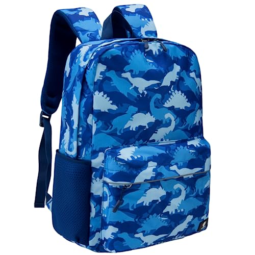 Fenrici Dinosaur Backpack for Boys, Kids, Boys' Backpack for School, Kids' Bookbags with Padded Laptop Compartment, Dino, Blue, 17 Inch - color: Dinosaur