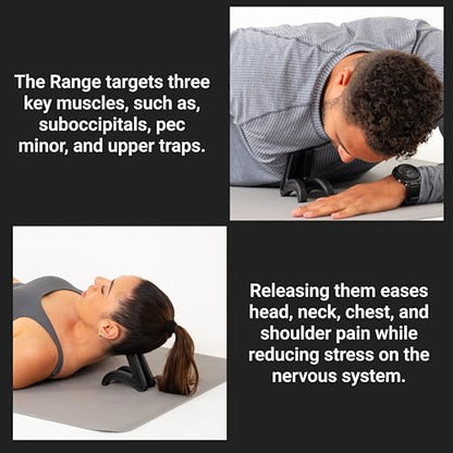 Aletha Health The Range | Deep Tissue Muscle Release Tool for Neck & Shoulders | Upper Body Massager | Headache, Neck, Shoulder Pain Relief | Suboccipitals, PEC Minor, Upper Trap | Posture & Mobility - color: White