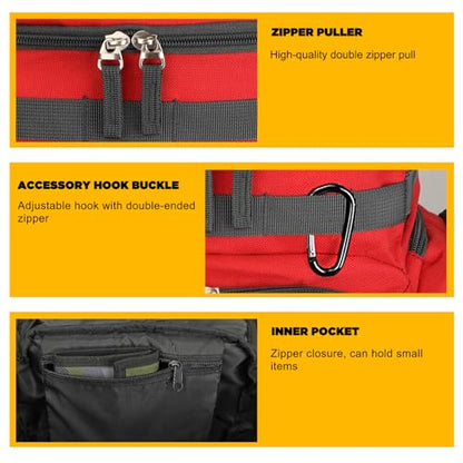 Goloni Basketball Backpack,Large Sports Bag with Ball Compartment & Shoe Compartment, Best for Basketball, Soccer - color: Red