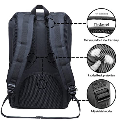 KAUKKO Laptop Outdoor Backpack, Traveling Rucksack Fits 15.6 Inch Laptop(5-5-Blackgreen) - color: 5-5blackgreen