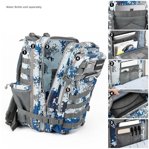 SAHARA - Raider Series Travel Bag & Laptop Backpack for Laptops up to 17.3-inch, Gray Camo, (LT00093) - color: Gray Camo