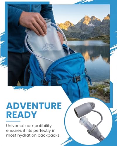 Zelvot 2L-3L Hydration Bladder Kit, 6 in 1 Water Bladder for Hiking Backpack, BPA Free Leakproof Water Storage Bladder with Cleaning Kit, Water Pouch Hydration Pack - size: 2L + Cleaning Kit